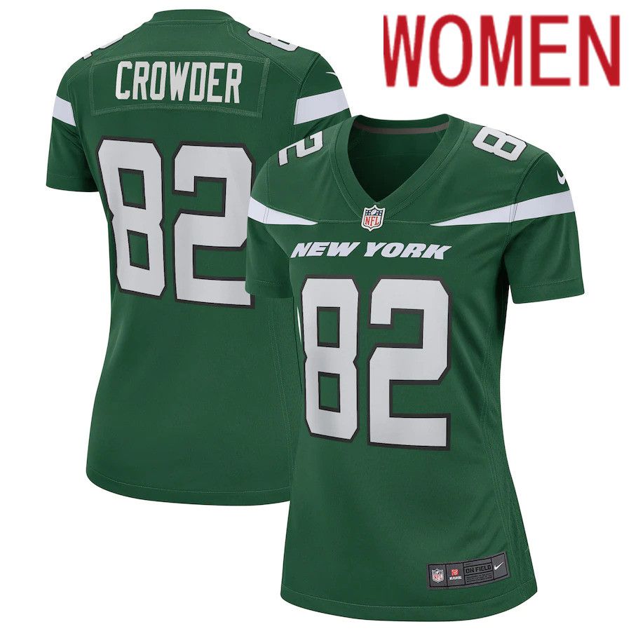 Women New York Jets #82 Jamison Crowder Nike Gotham Green Game NFL Jersey